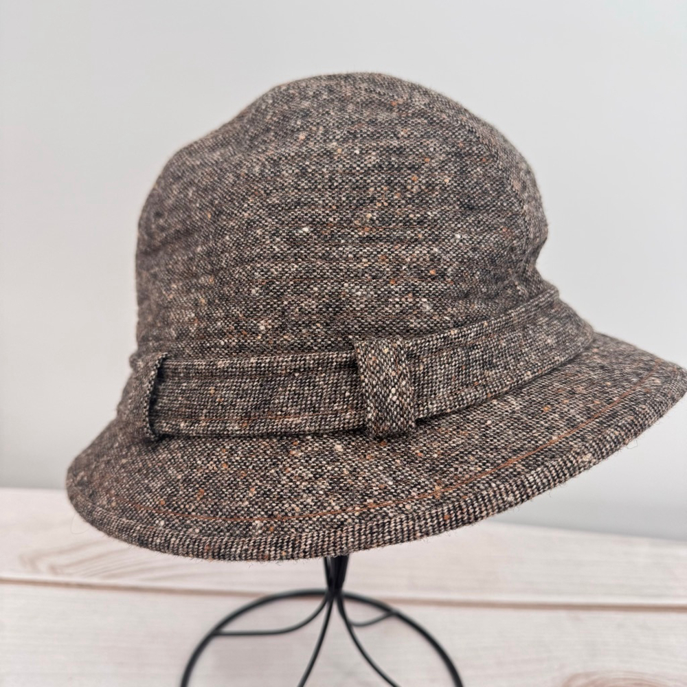 Country Gentlemen Crushable Hat Brown Tweed Vintage Union Made in the USA 6 7/8